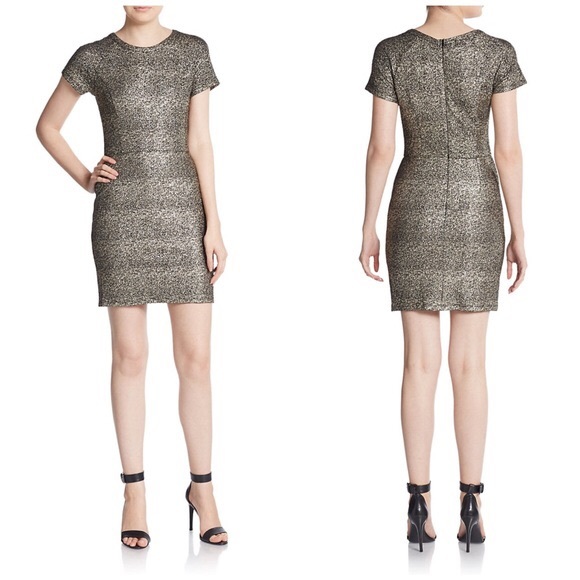 Collective Concepts Dresses & Skirts - Metallic Party Dress - Black & Gold - Size M